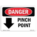Signmission OSHA Danger Sign, Pinch Point, 5in X 3.5in Decal, 3.5" W, 5" L, Landscape, OS-DS-D-35-L-1716 OS-DS-D-35-L-1716